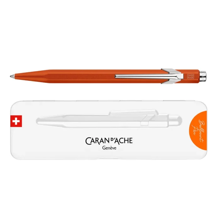 Химикалка Caran D'Ache 849 - Colormat-X, оранжева - Image 3