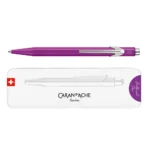 Химикалка Caran D'Ache 849 - Colormat-X, лилава - Image 3
