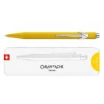 Химикалка Caran D'Ache 849 - Colormat-X, жълта - Image 3