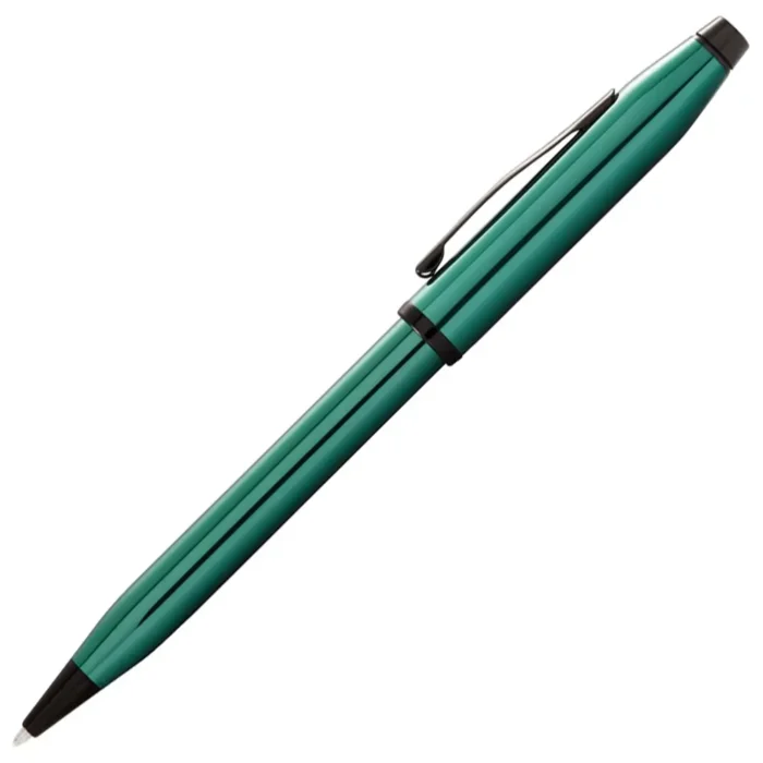 Химикалка Cross Century II - Translucent Green Lacquer with Polished Black PVD - Image 2