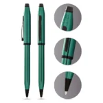 Химикалка Cross Century II - Translucent Green Lacquer with Polished Black PVD - Image 3