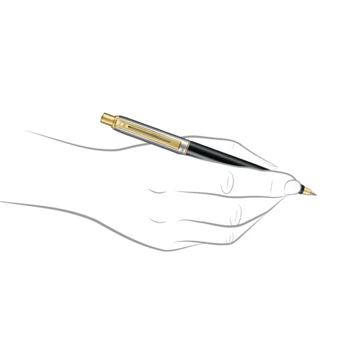 Химикалка Sheaffer Sentinel - Gloss Black With PVD Gold Trim - Image 4