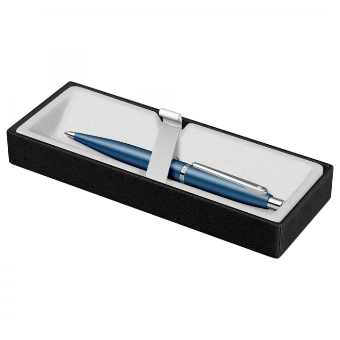 Химикалка Sheaffer VFM - Neon Blue Chrome Trim - Image 5