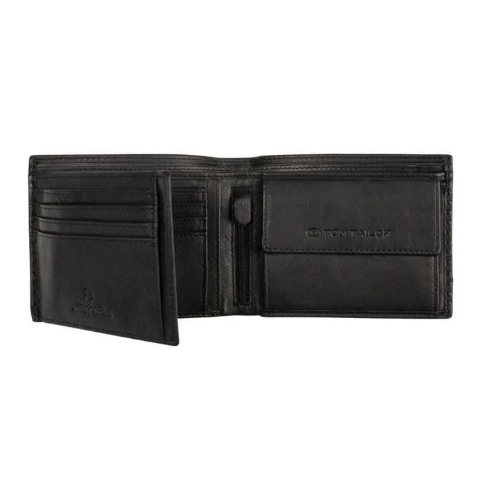 Хоризонтален мъжки портфейл Tom Tailor - Kai, RFID защита, черен - Image 2
