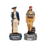 Италиански комплект шах и табла Italfama - The Pirates vs Navy, 35 х 35 см - Image 9