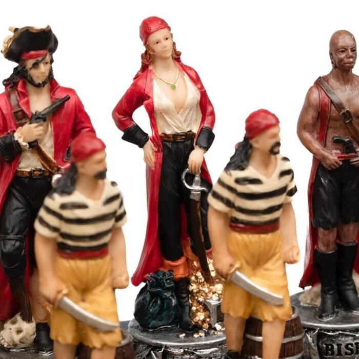 Италиански комплект шах и табла Italfama - The Pirates vs Navy, 35 х 35 см - Image 10