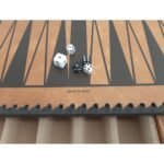 Италиански комплект шах и табла Italfama - Втората Световна Война, кожена кутия, 35 x 35 см - Image 11