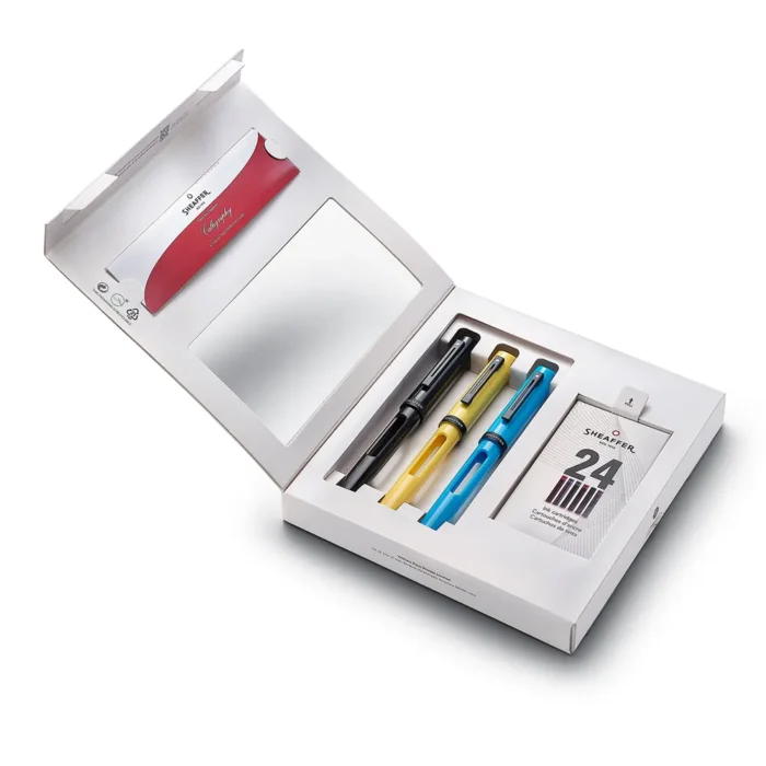 Калиграфски комплект Sheaffer - Maxi Kit, 3 бр писалки и 24 патрончета - Image 8