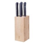 Комплект 5 кухненски ножа Opinel Intempora с дървена стойка