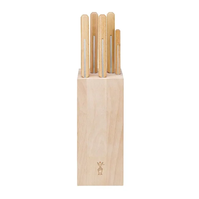 Комплект 5 кухненски ножа Opinel Parallele - Bread, с дървена стойка - Image 2