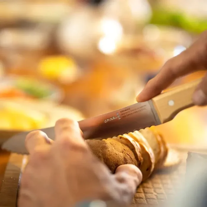 Комплект 5 кухненски ножа Opinel Parallele - Bread, с дървена стойка - Image 4