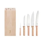 Комплект 5 кухненски ножа Opinel Parallele - Bread, с дървена стойка - Image 6