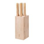 Комплект 5 кухненски ножа Opinel Parallele с дървена стойка