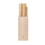 Комплект 5 кухненски ножа Opinel Parallele с дървена стойка - Image 2