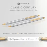 Комплект химикалка и автоматичен молив Cross Classic Century Medalist Chrome - Image 2