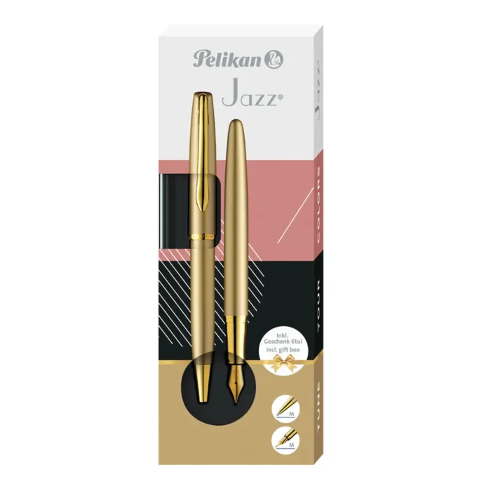 Комплект химикалка и писалка Pelikan Jazz Noble Elegance - Gold - Image 7