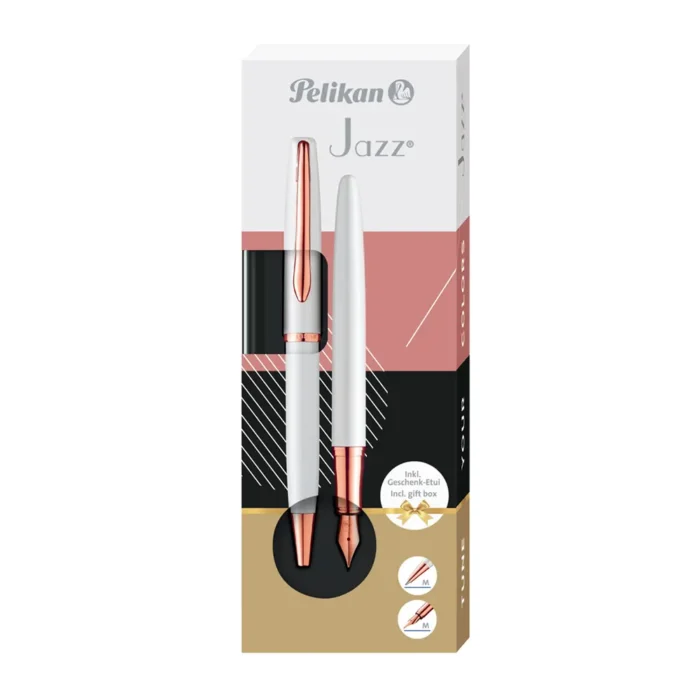 Комплект химикалка и писалка Pelikan Jazz Noble Elegance - Pearl White - Image 7