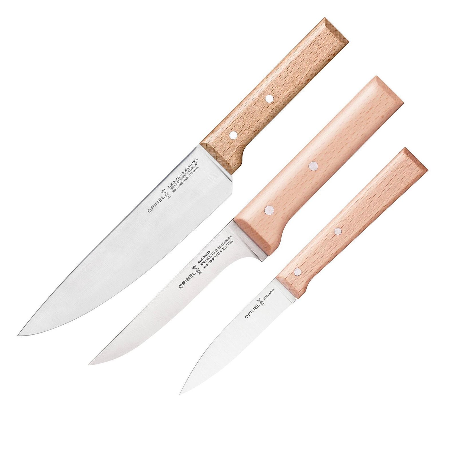 Комплект кухненски ножове Opinel Parallele, 3 бр. Комплект кухненски ножове Opinel Parallele, 3 бр. - Image 1