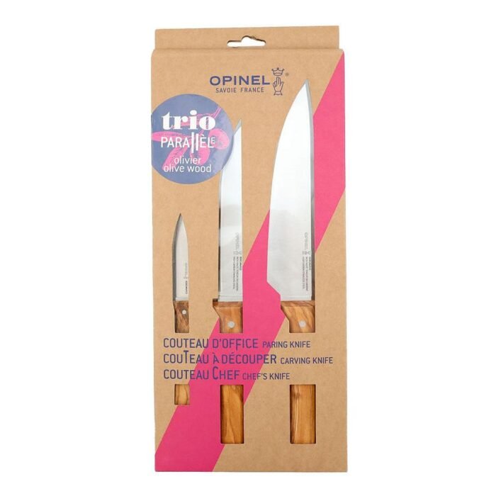 Комплект кухненски ножове Opinel Parallele Olive, 3 бр. - Image 5