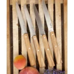 Комплект от 4 бр. ножове за пържоли Opinel №125 - Bon Appetit, с дръжка от маслиново дърво - Image 3