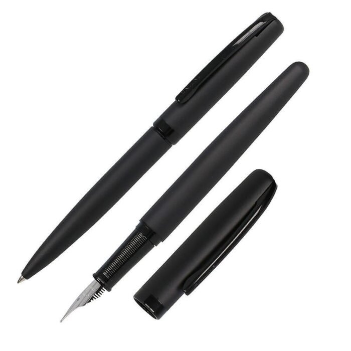 Комплект писалка и химикалка Online - Eleganza Pure Black - Image 3