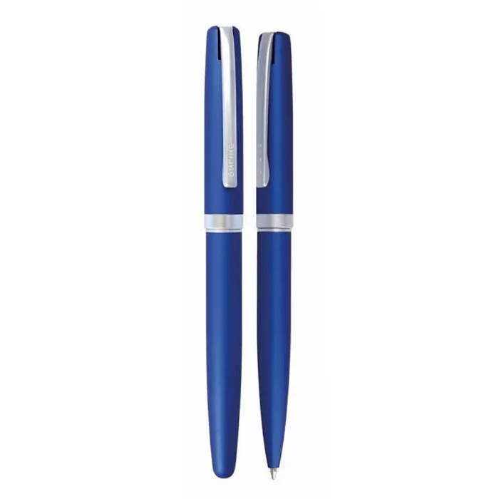 Комплект писалка и химикалка Online - Eleganza Satin Blue - Image 2