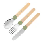 Комплект прибори за деца Opinel - Le Petit Gourmet Green