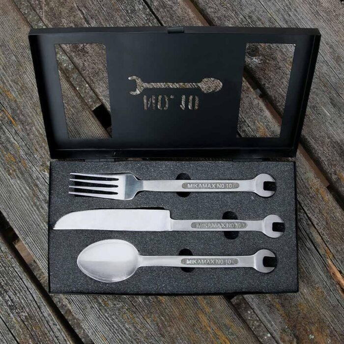 Комплект прибори за хранене Mikamax Wrenchware от 3 части, включително ключ №10 - Image 2
