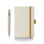 Комплект Sheaffer 100 x Emily in Paris - Champagne Gold, химикалка и тефтер А6 - Image 2