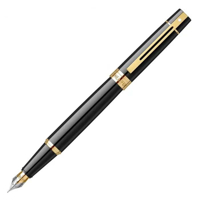 Комплект Sheaffer 300 - Black/Gold, ролер и писалка - Image 2