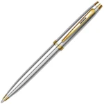 Комплект Sheaffer - химикалка 100 Bright Chrome и настолен часовник - Image 5