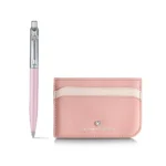 Комплект Sheaffer Sentinel x Emily in Paris - Pink Matte, химикалка и калъф за карти и документи - Image 2