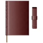 Комплект тефтер Princ Leather Business 885 + калъф за пищещо средство, в цвят бордо