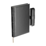 Комплект тефтер Princ Leather Business 885 + калъф за пищещо средство, в сив цвят - Image 2