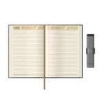 Комплект тефтер Princ Leather Business 885 + калъф за пищещо средство, в сив цвят - Image 3