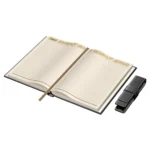 Комплект тефтер Princ Leather Business 885 + калъф за пищещо средство, в сив цвят - Image 4