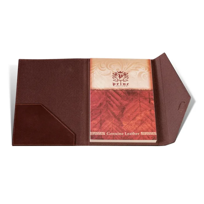 Кожена папка Princ Leather, A4, кафява, с капак - Image 2