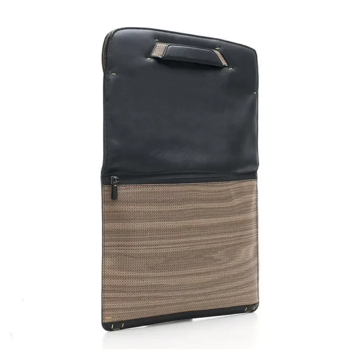 Мъжка чанта Pininfarina - Folio, орехов десен от истинско дърво - Image 3