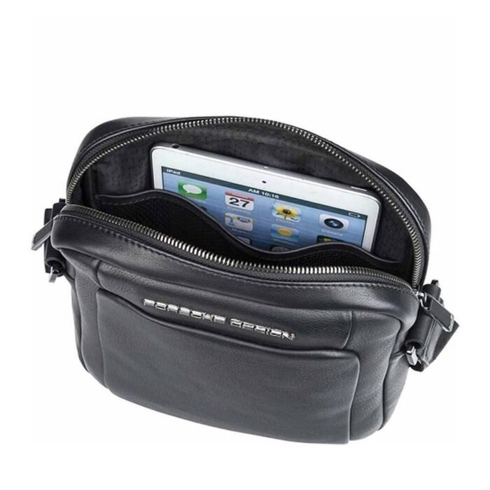 Мъжка чанта за през рамо Porsche Design - Roadster Leather XS, черна - Image 4