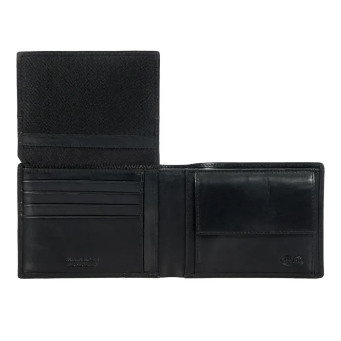 Мъжки портфейл Bric's - Monte Rosa Flip, RFID защита, монетник, черен - Image 3