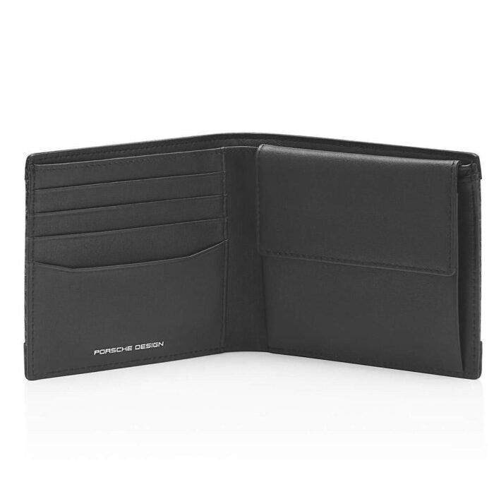 Мъжки портфейл Porsche Design - Carbon 4,  с монетник и RFID защита, черен - Image 2