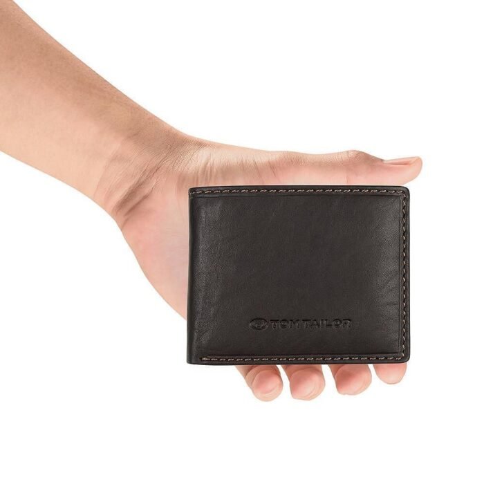 Мъжки портфейл Tom Tailor - LARY,  RFID защита, тъмнокафяв - Image 3