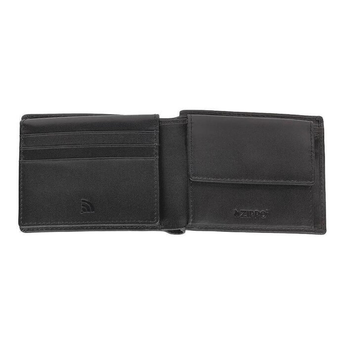 Мъжки портфейл Zippo - Signature, с монетник, RFID защита, черен - Image 2