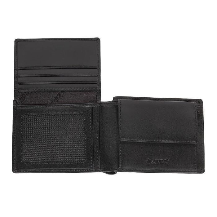 Мъжки портфейл Zippo - Signature, с монетник, RFID защита, черен - Image 3