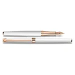Писалка Caran d'Ache - Leman Slim White Rose Gold, F перо - Image 2