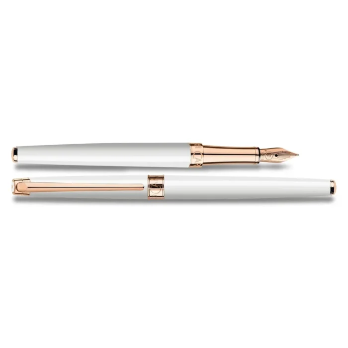 Писалка Caran d'Ache - Leman Slim White Rose Gold, F перо - Image 2