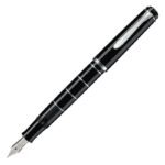 Писалка Pelikan - 215 Series, Black/Silver, M перо