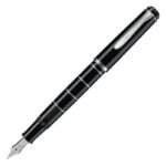 Писалка Pelikan - 215 Series, Black/Silver, F перо
