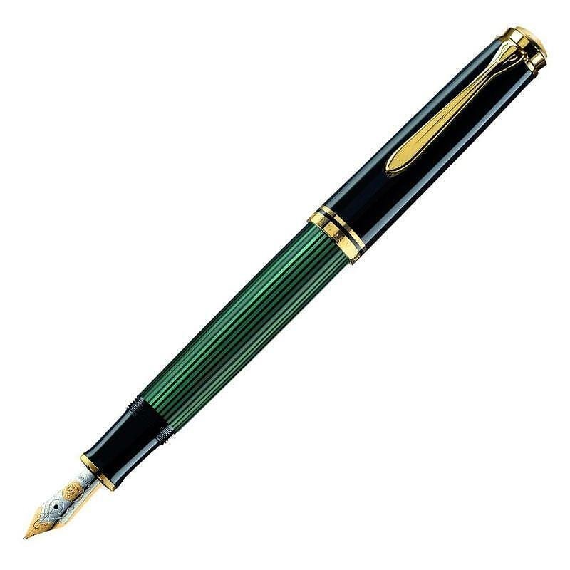 Писалка Pelikan - Souveran 600 Series, Black/Green, F Писалка Pelikan - Souveran 600 Series, Black/Green, M перо - Image 1