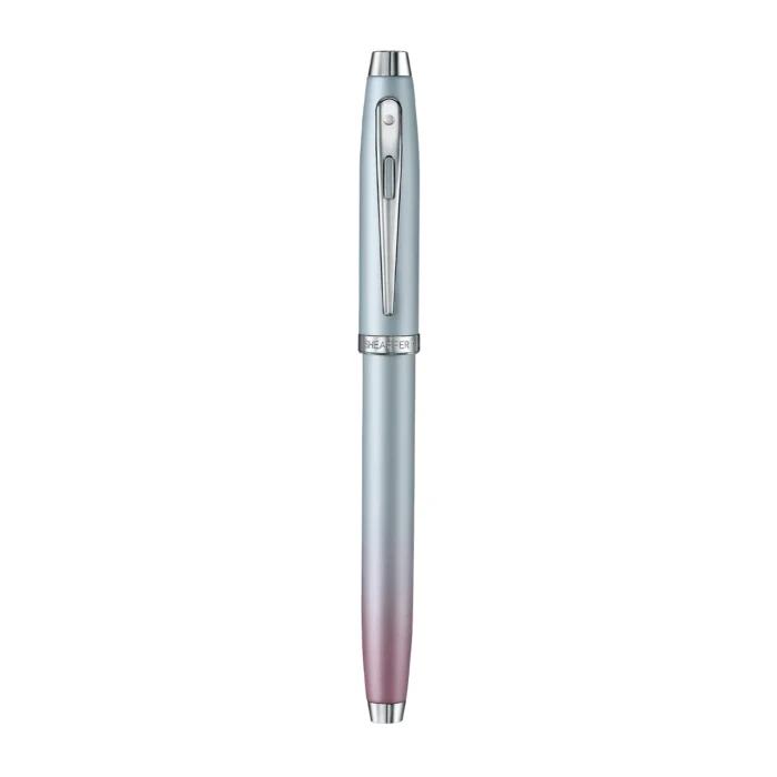 Писалка Sheaffer 100 - Expressions, Chrome-Plated Trims, синя/розова, F перо - Image 2